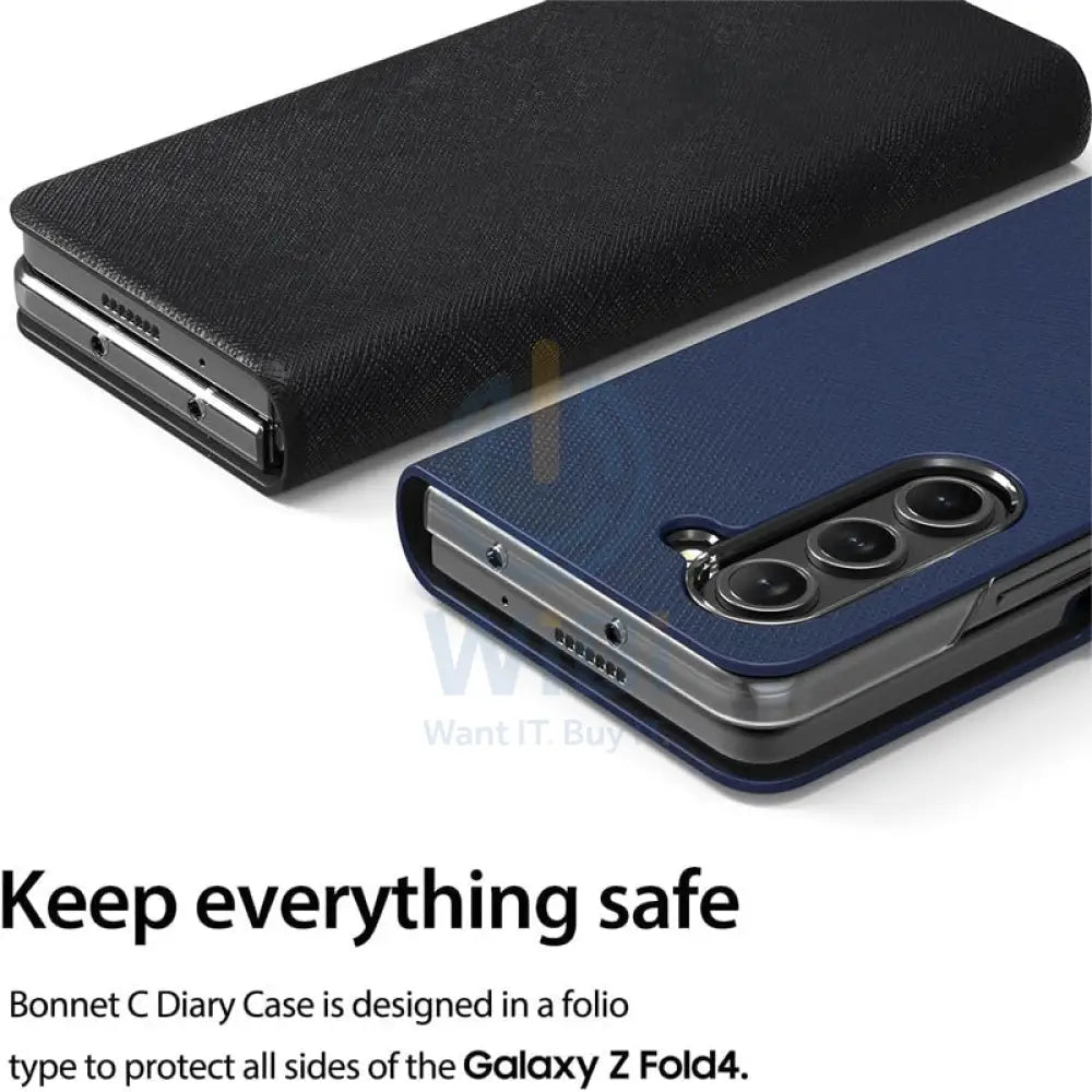 Araree Bonnet Diary Flip Case - Samsung Galaxy Z Fold 5 / Ash Blue Accessories > Mobiles & Tablets > Mobiles > Covers &