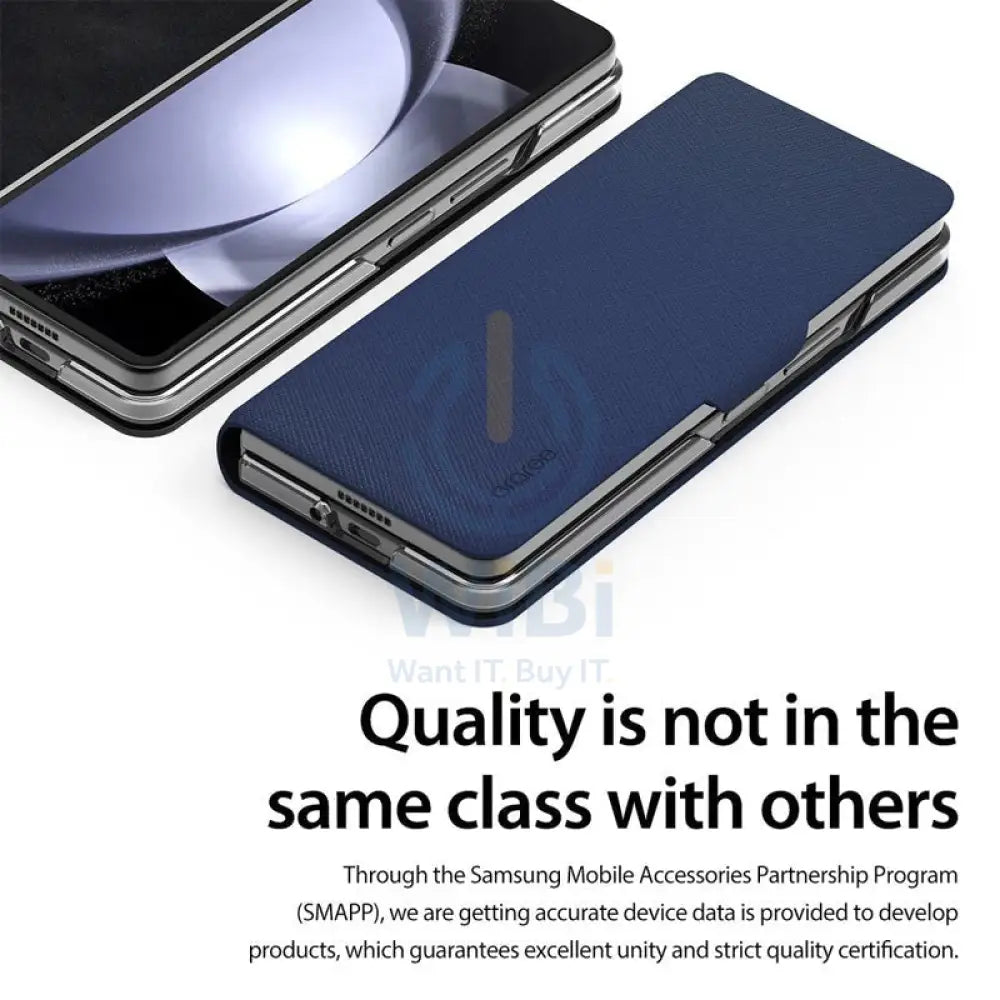 Araree Bonnet Diary Flip Case - Samsung Galaxy Z Fold 5 / Ash Blue Accessories > Mobiles & Tablets > Mobiles > Covers &