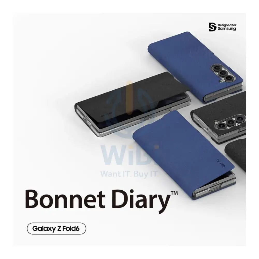 Araree Bonnet Diary Flip Case - Samsung Galaxy Z Fold 6 / Blue Accessories > Mobiles & Tablets > Mobiles > Covers &