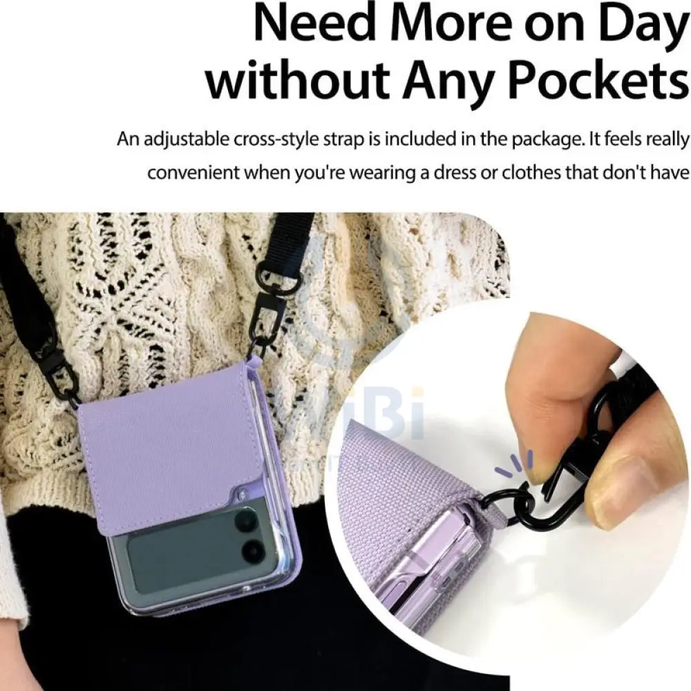 Araree Canvas Diary Case - Samsung Galaxy Z Flip 4 / Purple Accessories > Mobiles & Tablets > Mobiles > Covers & Cases