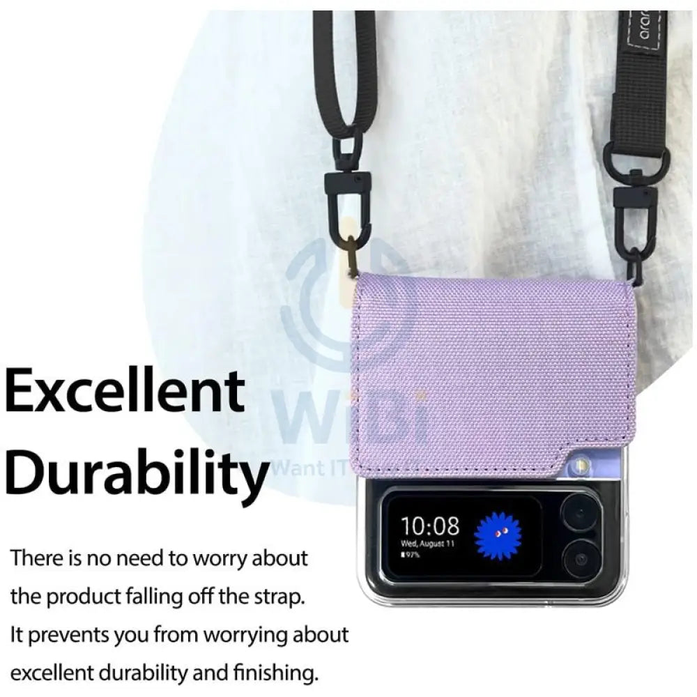 Araree Canvas Diary Case - Samsung Galaxy Z Flip 4 / Purple Accessories > Mobiles & Tablets > Mobiles > Covers & Cases