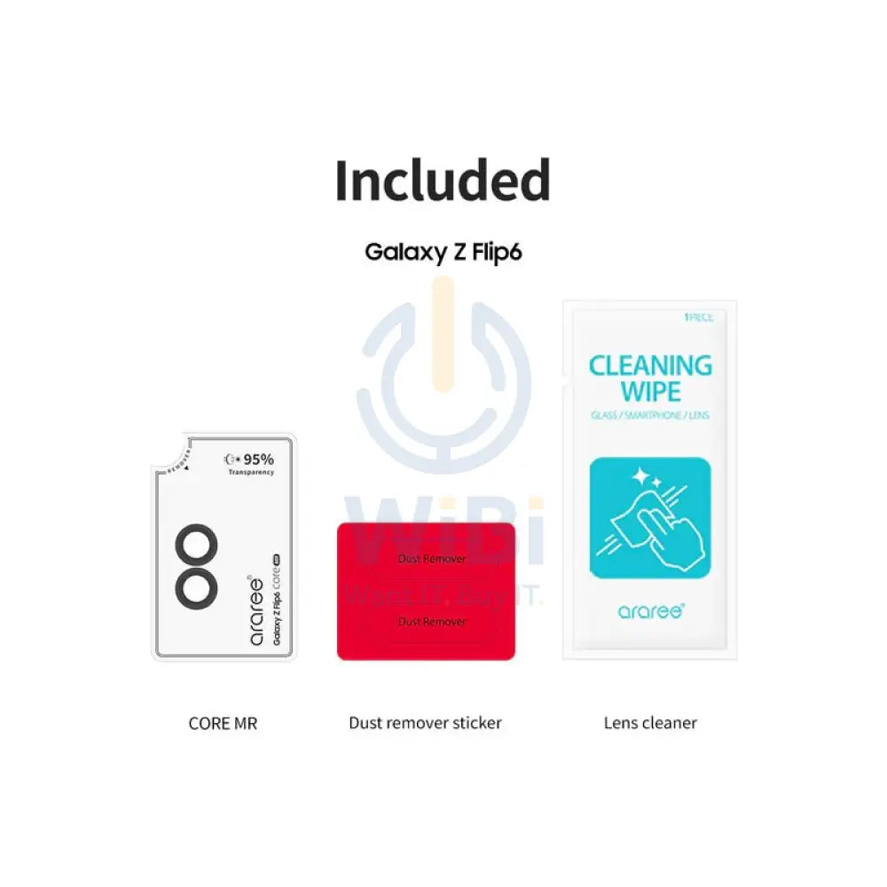 Araree Core Metal Ring Camera Lens Protector Tempered Glass - Samsung Galaxy Z Flip 6 / Clear Accessories > Mobiles &