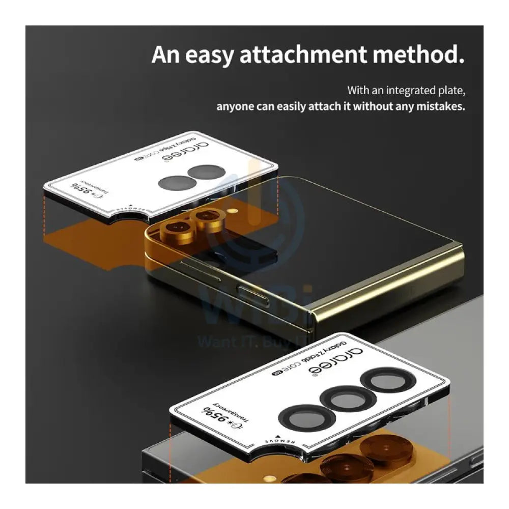 Araree Core Metal Ring Camera Lens Protector Tempered Glass - Samsung Galaxy Z Flip 6 / Clear Accessories > Mobiles &