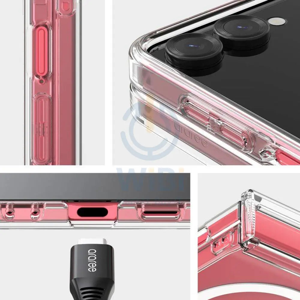 Araree Duple 360 Magsafe With Hinge Protection Case - Samsung Galaxy Z Flip 7 / Clear Accessories > Mobiles & Tablets >