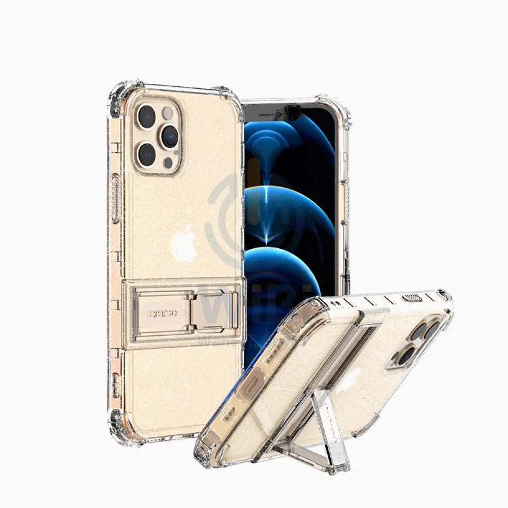 Araree Mach Stand Case For Iphone 12 & 12 Pro - Glitter Clear Accessories > Mobiles & Tablets