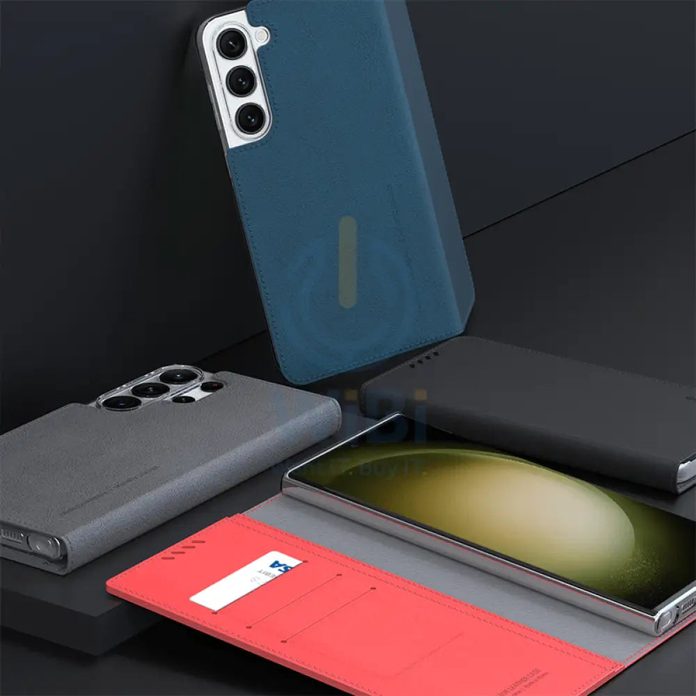 Araree Mustang Dairy Wallet Case For Samsung Galaxy S23 Ultra - Charcoal Grey Accessories > Mobiles & Tablets