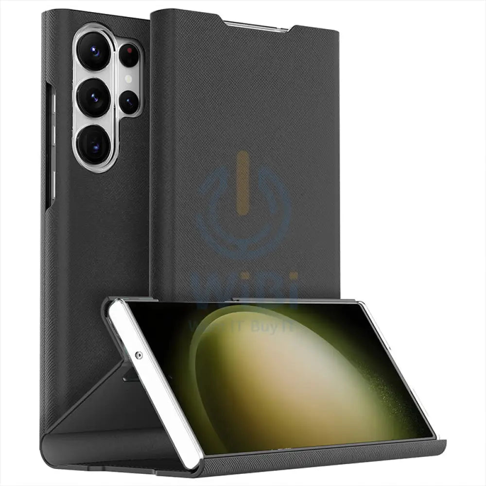Araree Mustang Dairy Wallet Case For Samsung Galaxy S23 Ultra - Charcoal Grey Accessories > Mobiles & Tablets