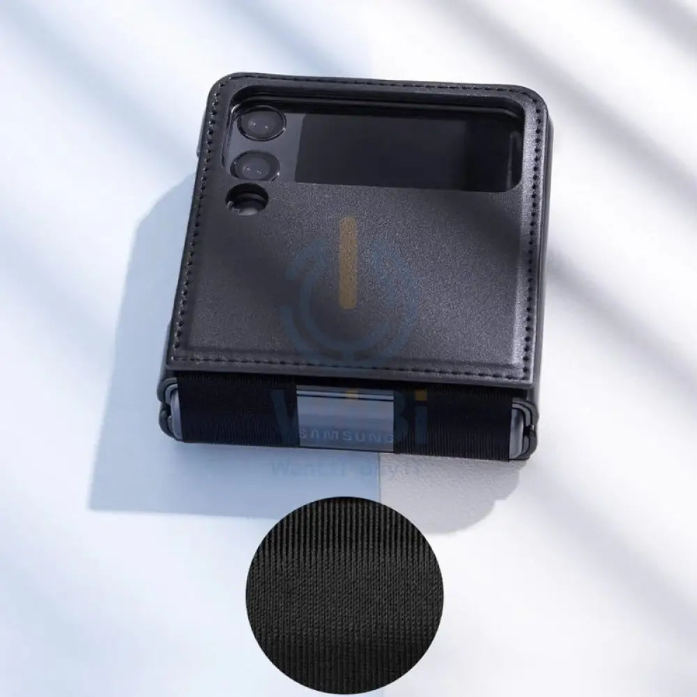 Araree Mustang Diary Case For Samsung Galaxy Z Flip 4 - Black - Black Accessories > Mobiles & Tablets