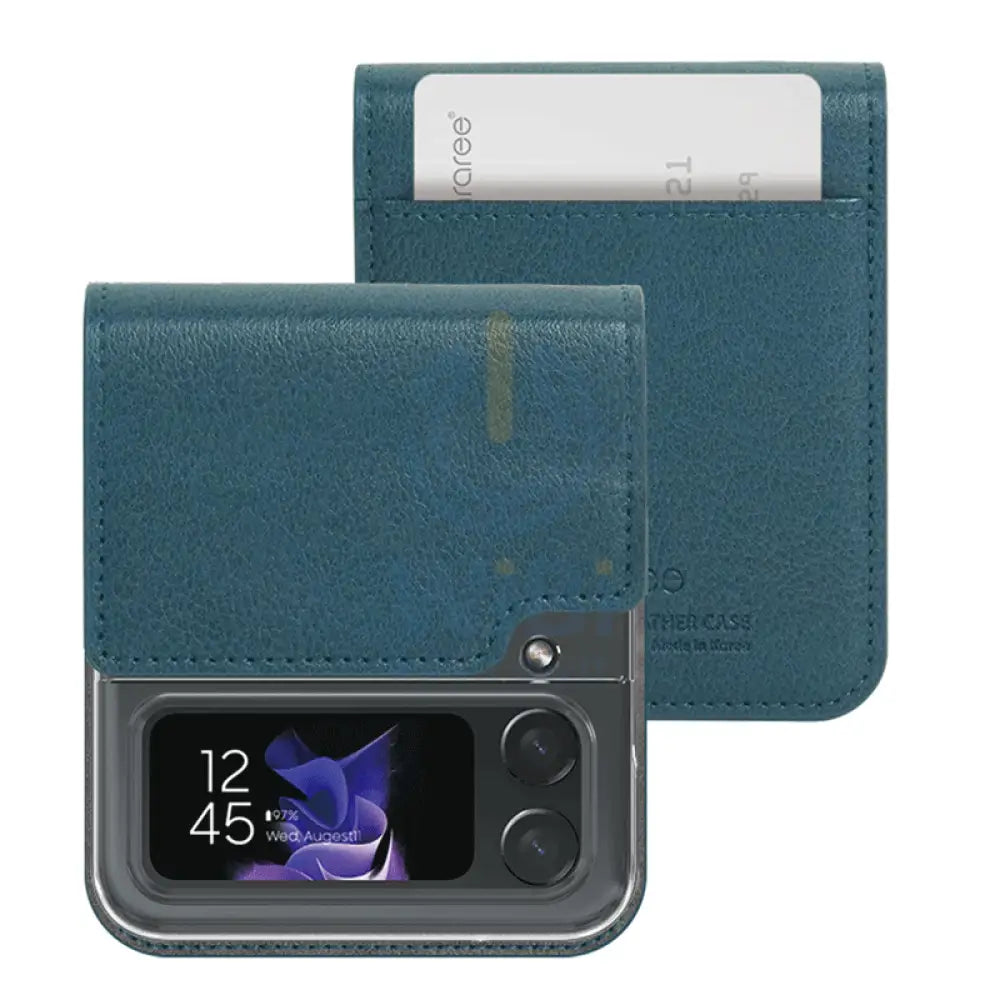 Araree Mustang Diary Case For Z Flip 4 - Blue Accessories > Mobiles & Tablets