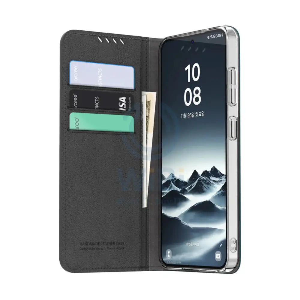 Araree Mustang Diary Case - Samsung Galaxy S25 Plus / Black Accessories > Mobiles & Tablets > Mobiles > Covers & Cases