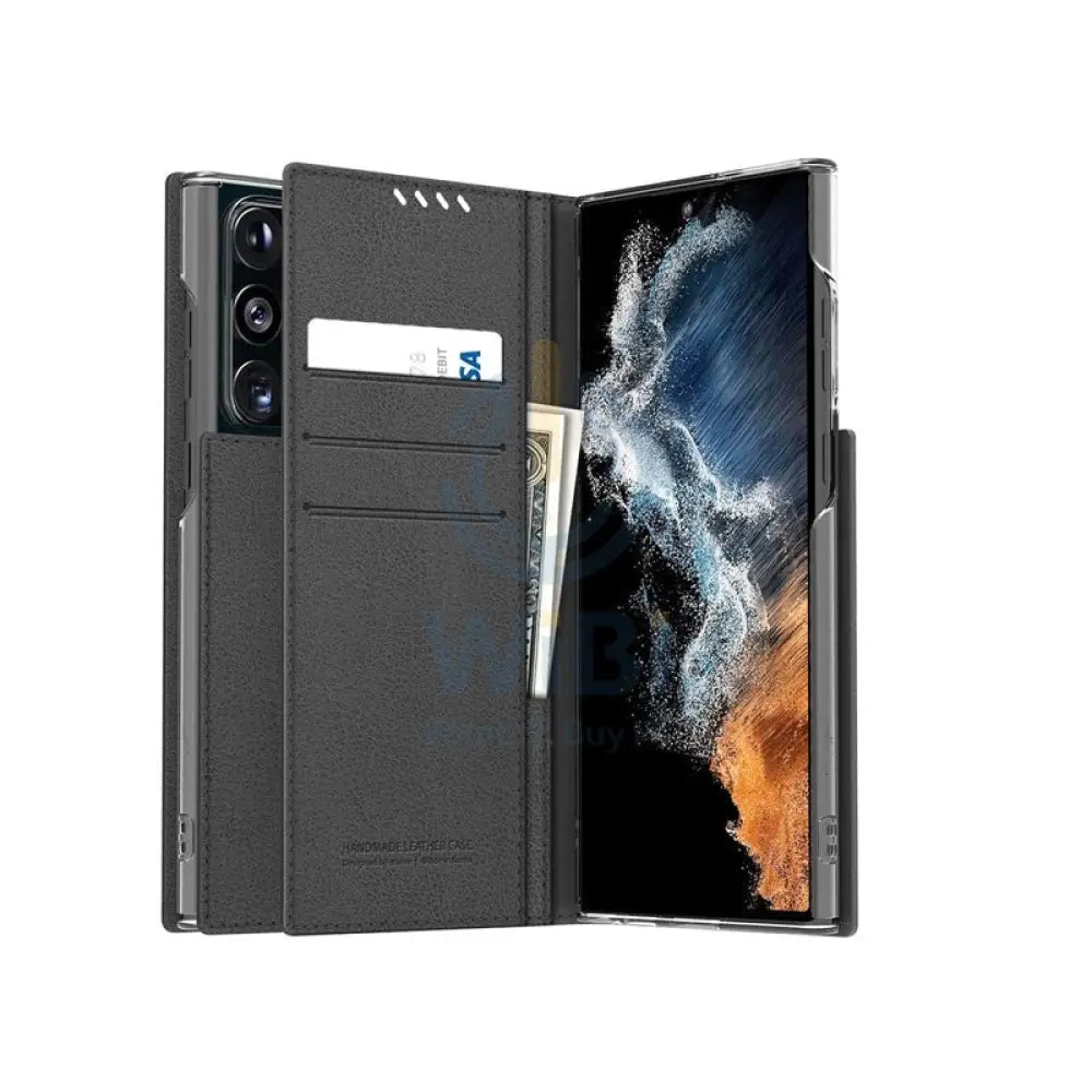 Araree Mustang Diary Cover For Samsung Galaxy S22 Ultra - Charcoal Gray Accessories > Mobiles & Tablets