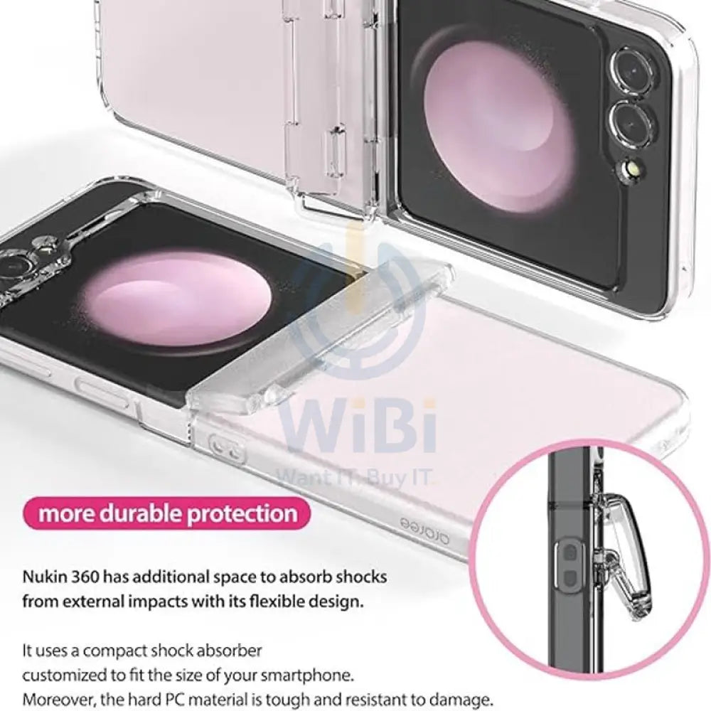 Araree Nukin 360 Hinge Protection Case - Samsung Galaxy Z Flip 5 / Clear Accessories > Mobiles & Tablets > Mobiles >
