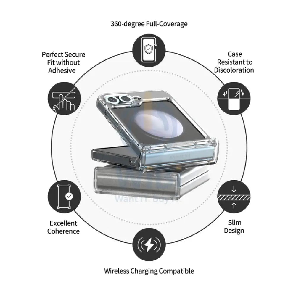 Araree Nukin 360 With Hinge Protection Case - Samsung Galaxy Z Flip 6 / Clear Accessories > Mobiles & Tablets > Mobiles