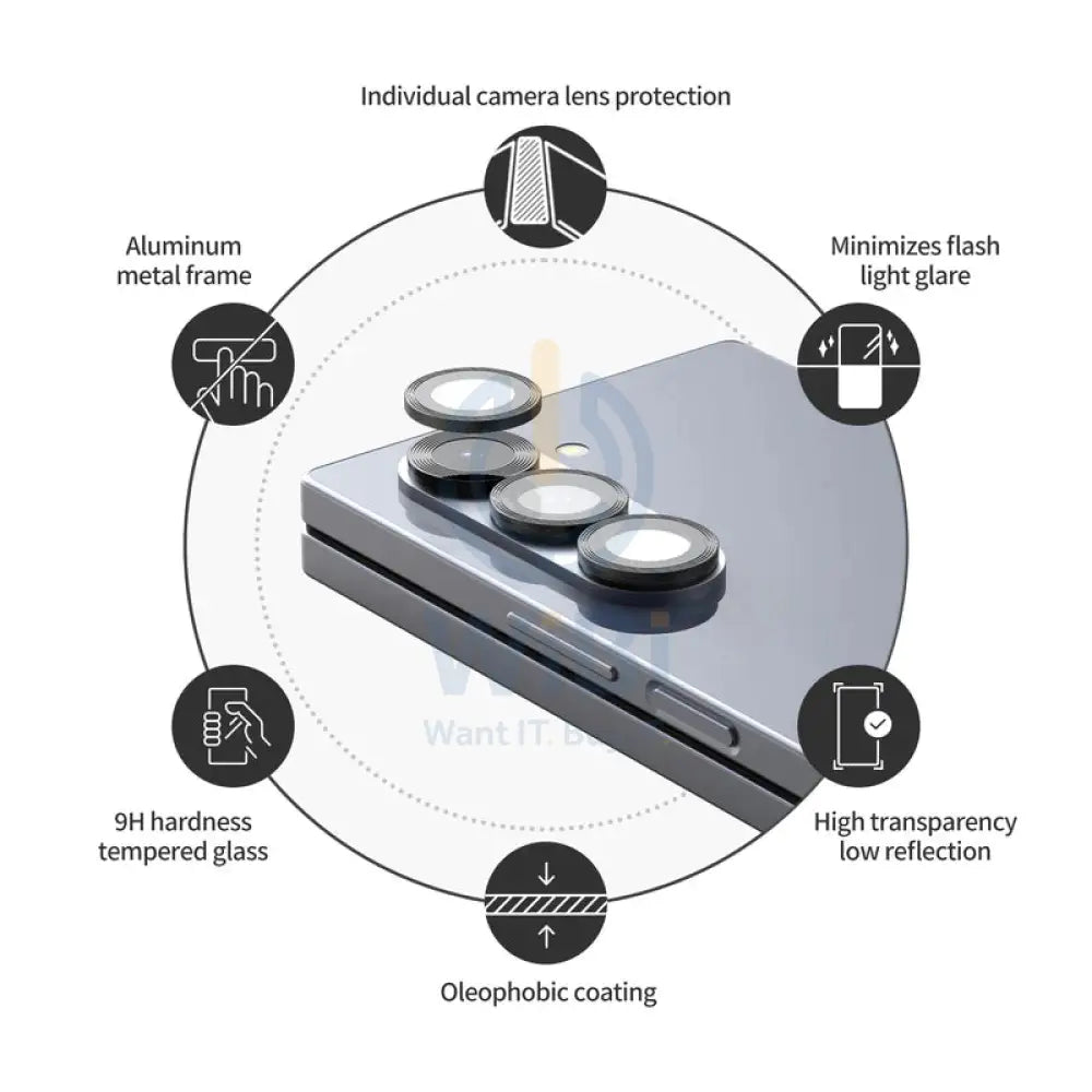 Araree Sub Core Metal Ring Camera Lens Protector Glass - Samsung Galaxy Z Fold 6 / Clear Accessories > Mobiles &