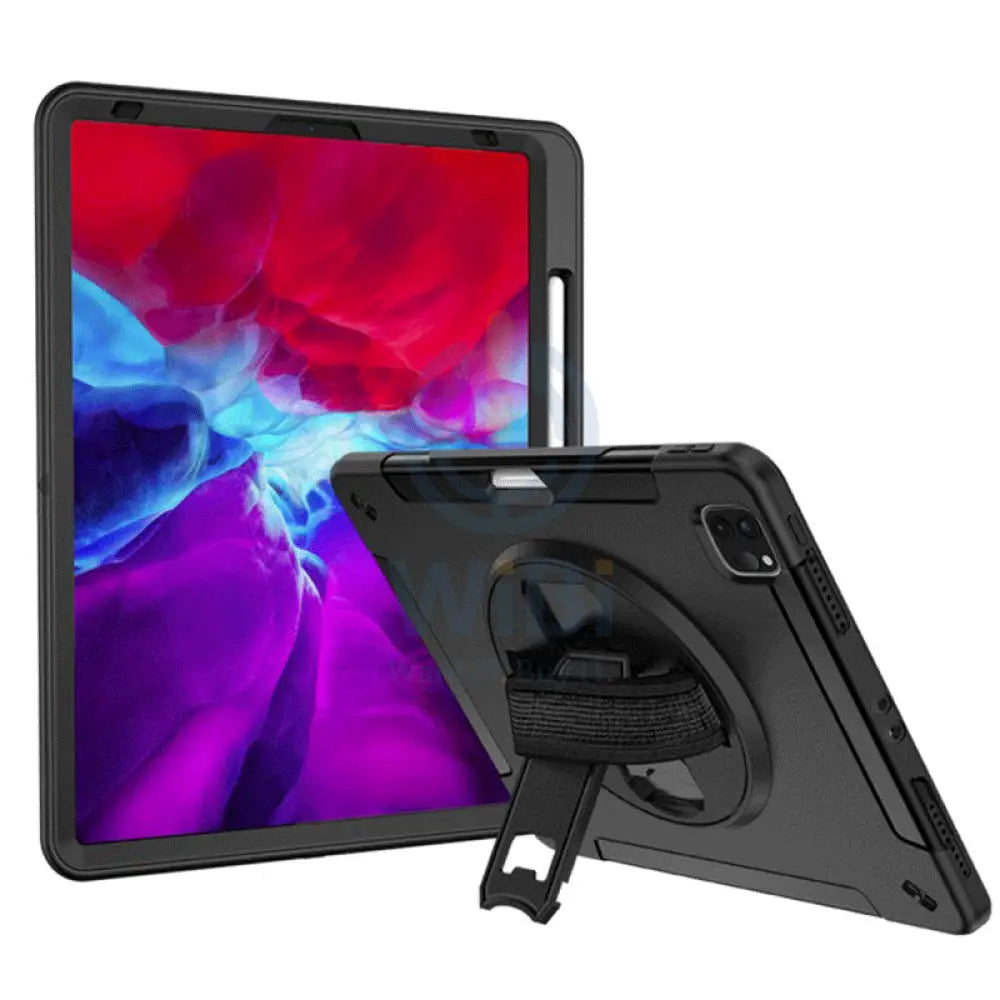 Armor-X ENX Case For iPad Pro 12.9 (2020) With Hand Strap & Kick-Stand - Black Accessories > Mobiles & Tablets