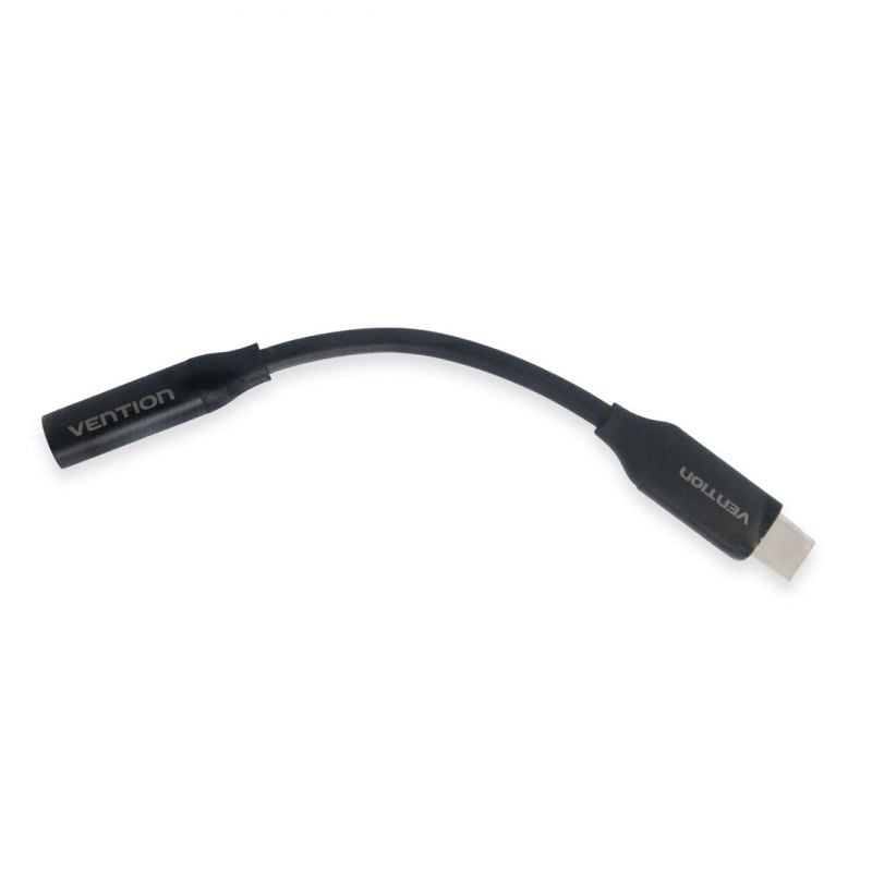 Vention USB-C Male to 3.5MM Earphone Jack with DAC Adapter 0.1M - Black