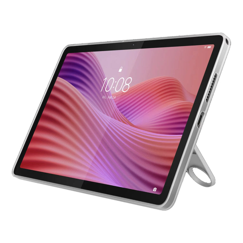 Lenovo Tab - 10.1" WUXGA Multi-Touch / MediaTek Helio G85 / 4GB / 64GB eMMC 5.1 / Arm Mali-G52 MC2 GPU / Wi-Fi / Luna Grey / 1YW / Clear Case with Built-in Kickstand