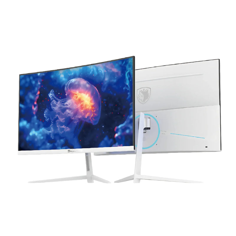 SADES NC-Pelagia SC-CJ04F24W Curved Gaming Monitor - 24" FHD / 0.5ms / 200Hz / HDMI 2.1 / DisplayPort 1.4 / White