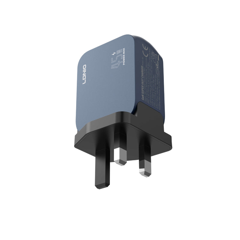 LDNIO Q6 Super Fast Charger - 45W / USB-A / USB-C / Lightning / UK Plug