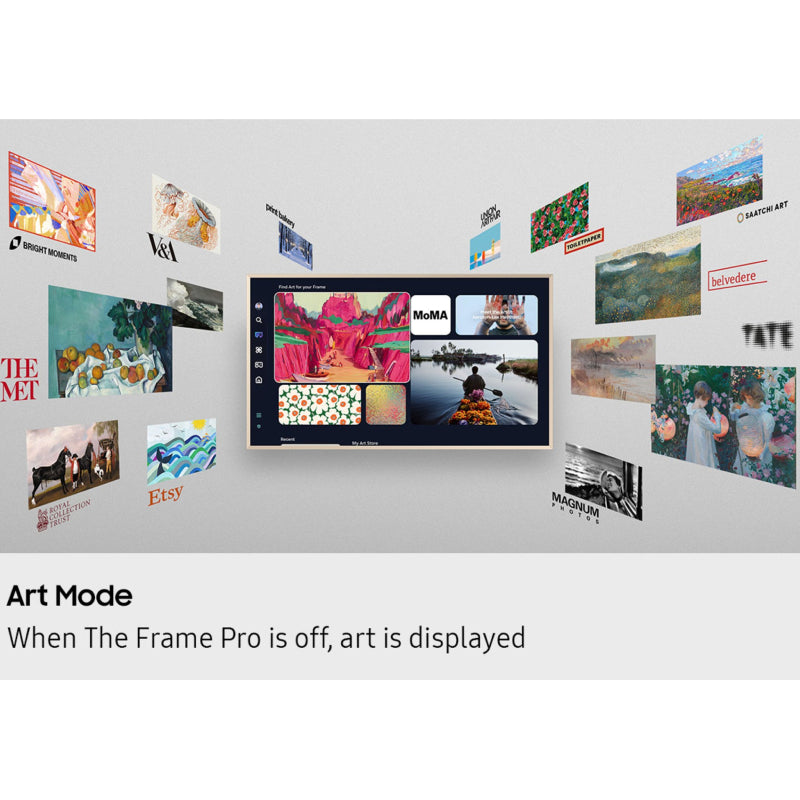Samsung 85" The Frame Pro 4K Samsung Vision AI Smart TV (2025) - 85" QLED 4K / 100Hz / USB / HDMI / LAN / Black