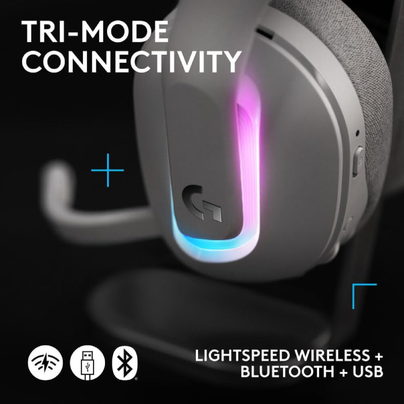 Logitech G522 LIGHTSPEED Wireless Gaming Headset with LIGHTSYNC RGB - Bluetooth 5.3 / White