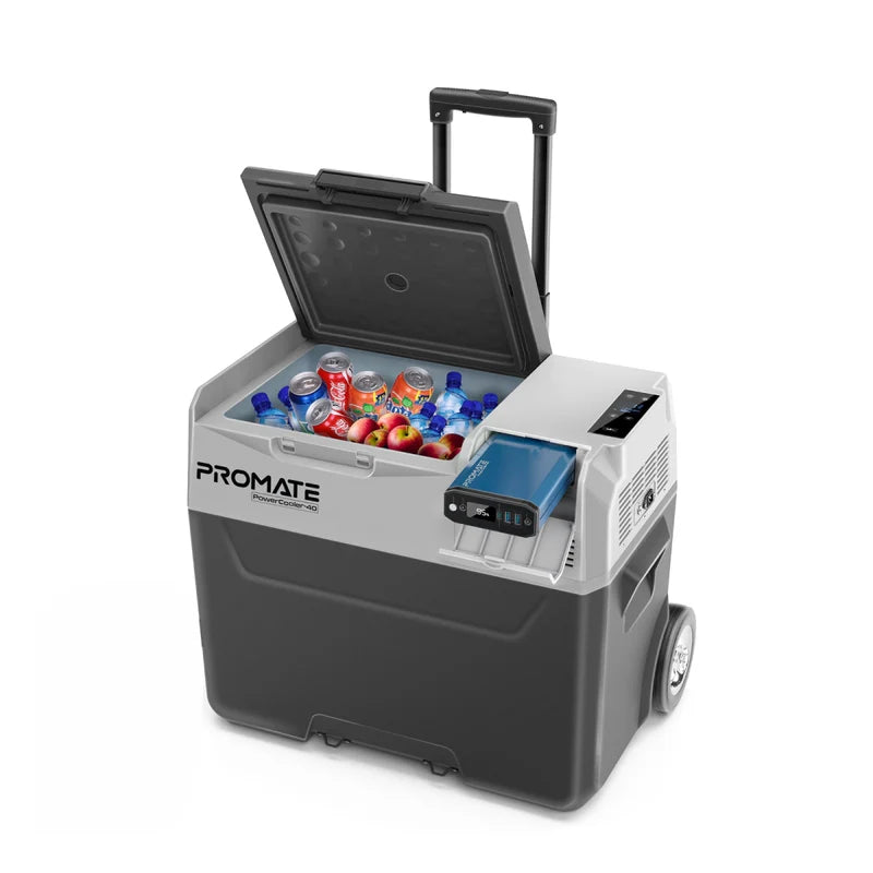 PROMATE CoolFast 40 Liters Portable Outdoor Mini Refrigerator with 52000mAh Powerpack