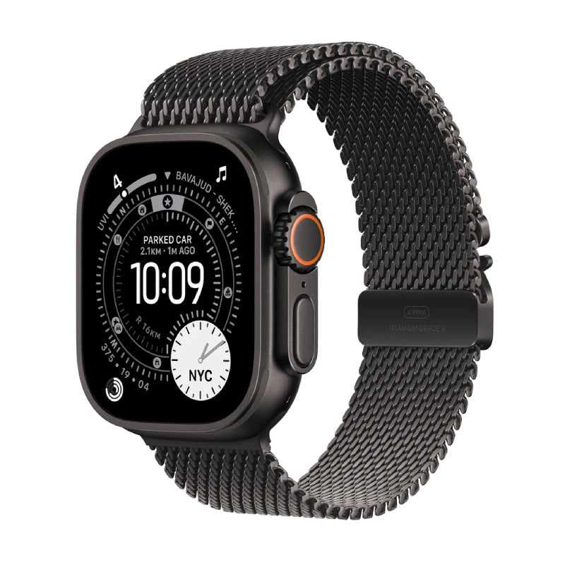 Apple Watch Ultra 3 - LTPO OLED / 64GB / 49mm / Bluetooth / Wi-Fi / Cellular / Large / Black Titanium Case with Black