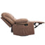 Black Bull Premium Sofa Swivel Rocker Recliner Size - Fabric Brown
