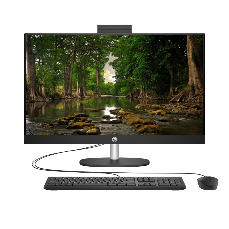 HP 27-CR0024NE AIO PC - i5 / 8GB / 512GB (NVMe M.2 SSD) / 27" FHD Non-Touch / DOS (Without OS) / 1YW / Jet Black - Desktop