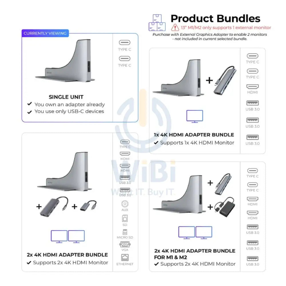 Ascrono MacBook Docking Station for MacBook Air (2018-2020) - USB-C / Space Grey Accessories > Docking Station