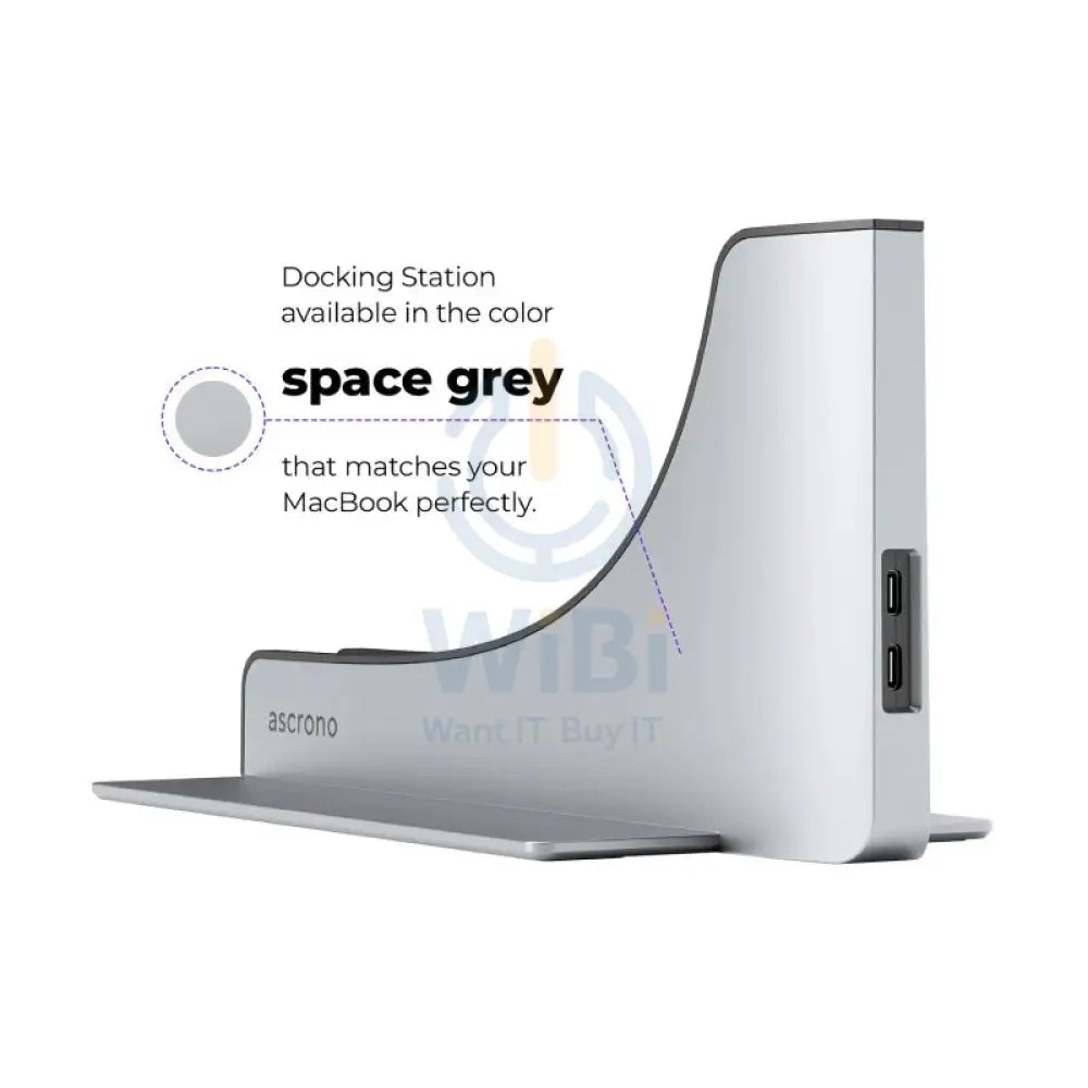 Ascrono MacBook Docking Station for MacBook Air (2018-2020) - USB-C / Space Grey Accessories > Docking Station