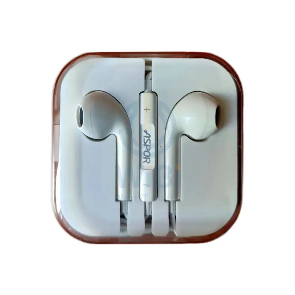 Aspor A212 Wired Headset - Wired / 1.2 Meters / 3.5mm / White