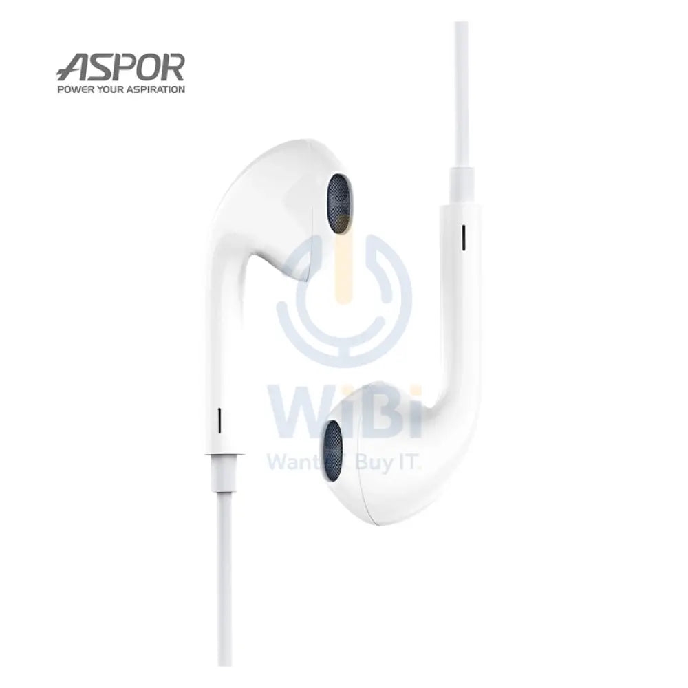Aspor A212 Wired Headset - Wired / 1.2 Meters / 3.5mm / White