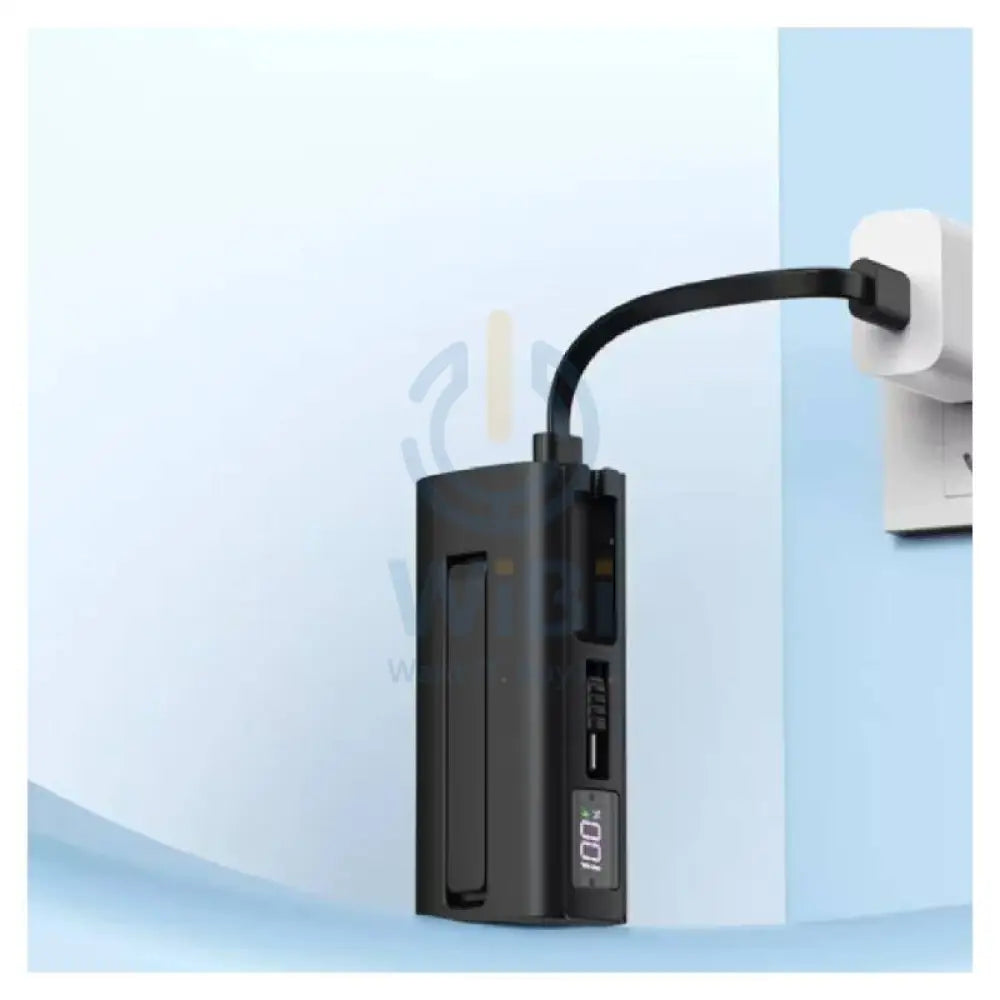 Aspor A351 Mini Emergency Pocket Power Bank - 5000mAh / 20W / Type-C / Lightning / Black Accessories > Power Bank