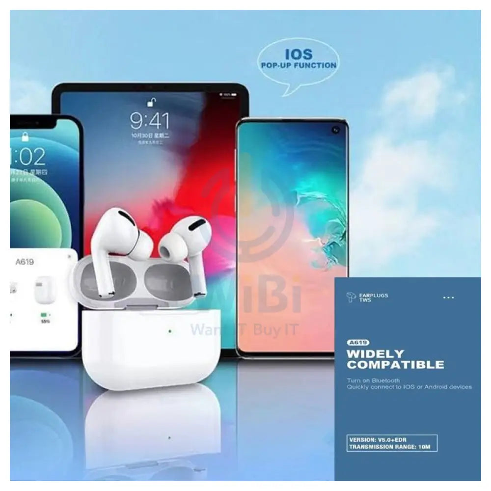 Aspor A619 Airpod Pro - Bluetooth / 10 Meters / White Accessories > Audio > Headphones > Offer Zone