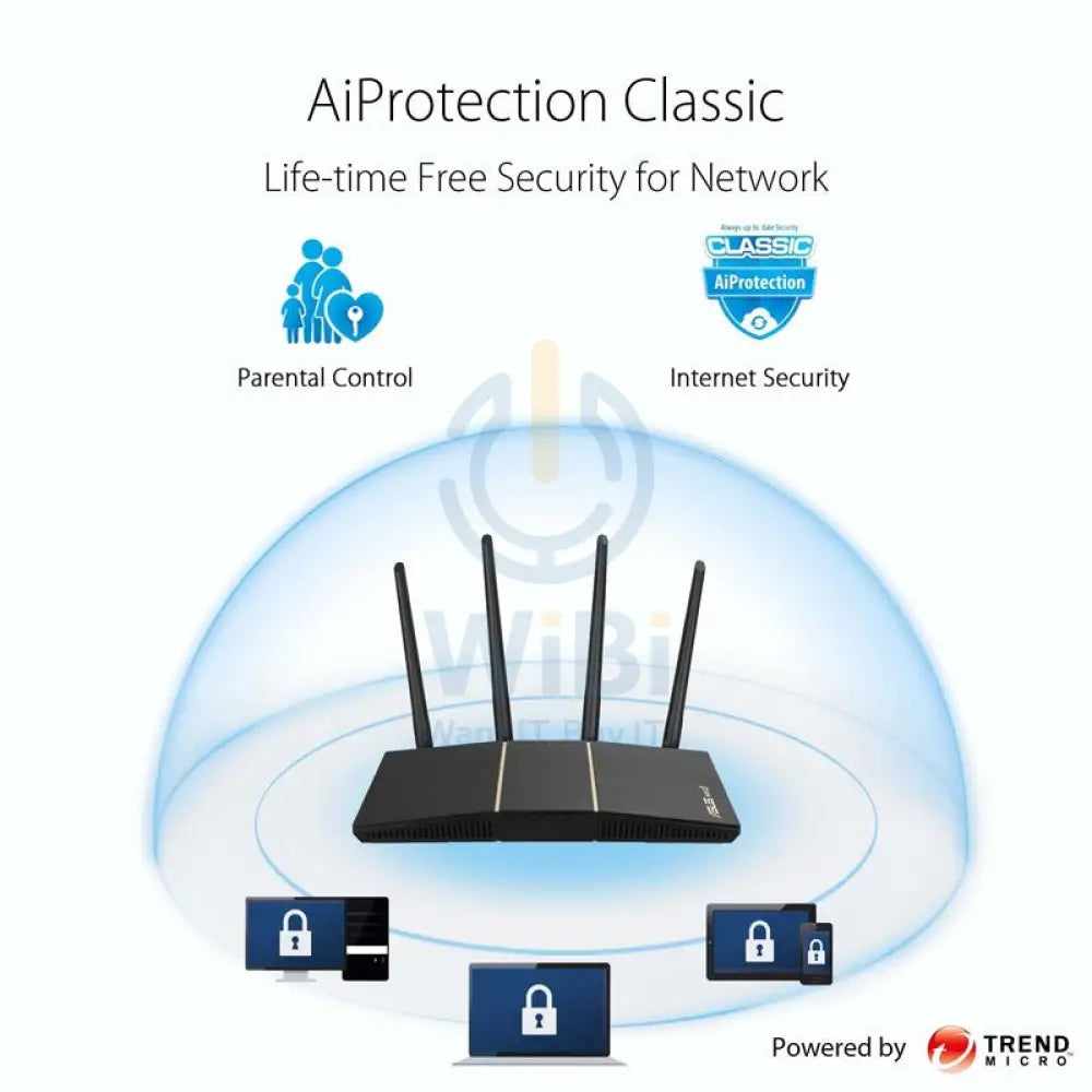 ASUS AX3000 Dual Band Wi-Fi 6 Router Networking Products > Routers