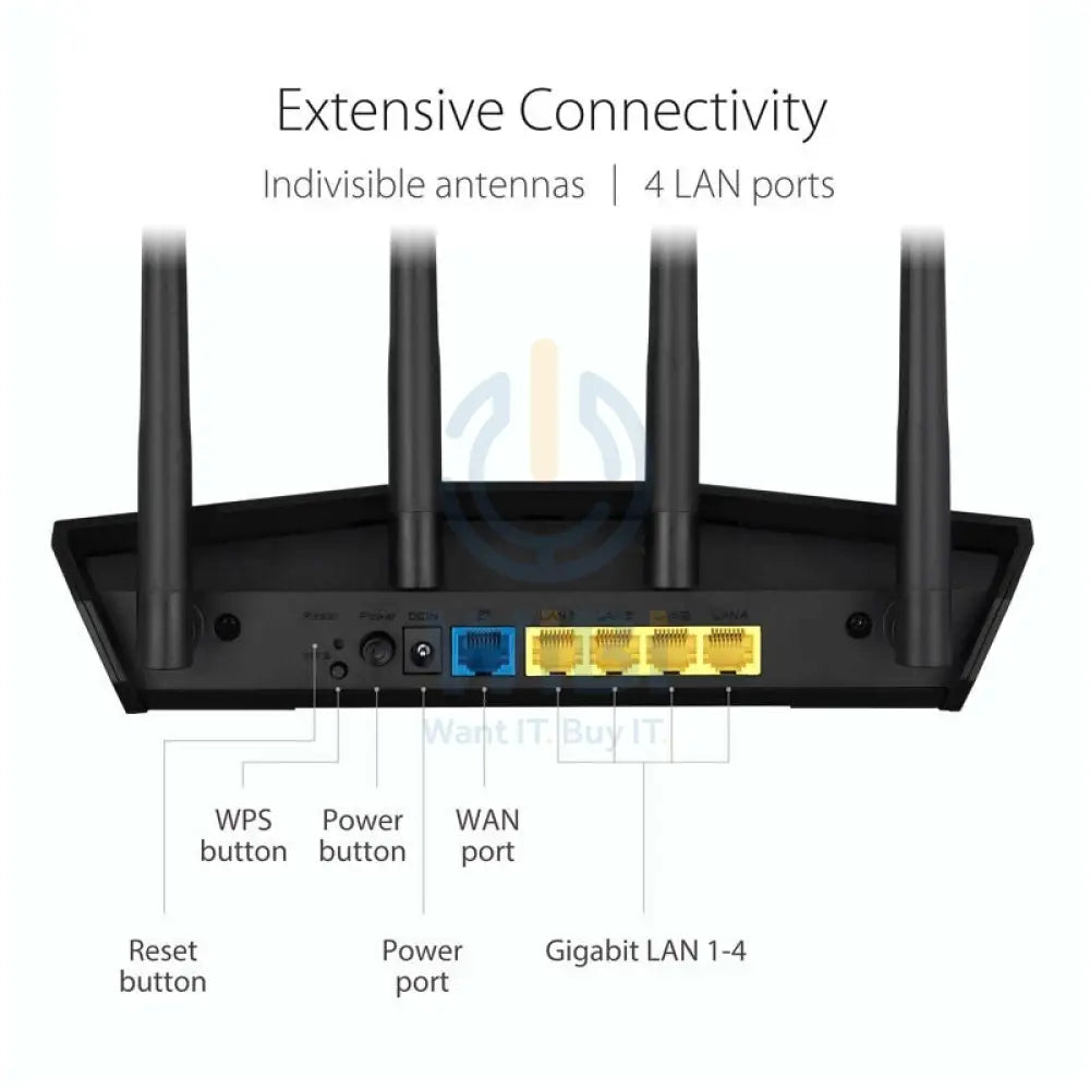 ASUS AX3000 Dual Band Wi-Fi 6 Router Networking Products > Routers