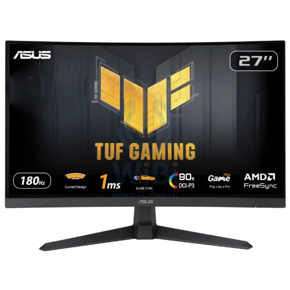 ASUS TUF VG27VQ3B Curved Gaming Monitor - 27’’ FHD / 1ms / 180Hz / HDMI 2.0/DisplayPort 1.2 / Speaker - Gaming Monitor