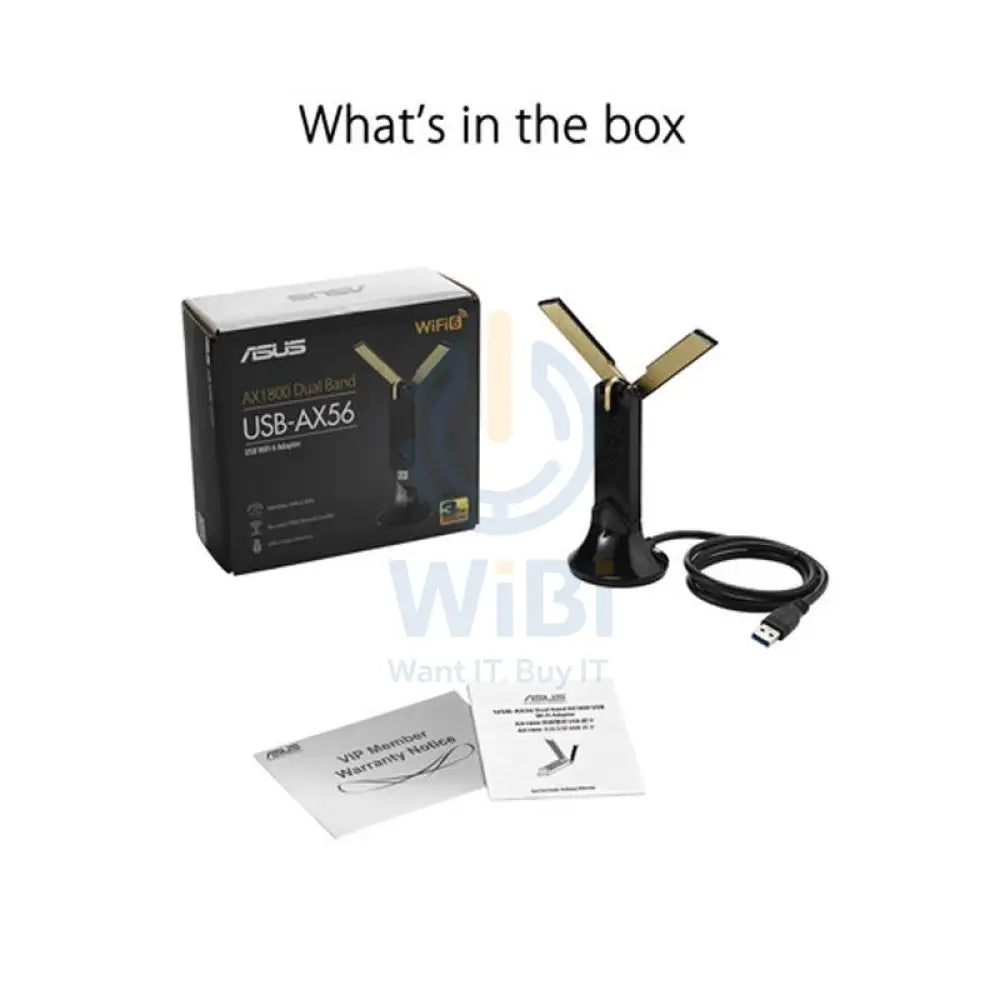 ASUS USB-AX56 AX1800 Wireless Dual-Band USB Wi-Fi Adapter - USB-A / WPA3 Networking Products > Network Card