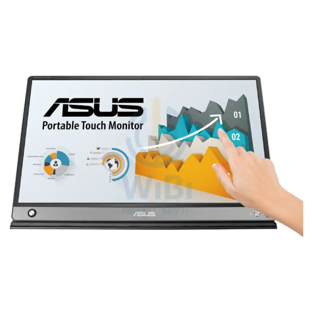 ASUS ZenScreen Touch MB16AMT USB portable monitor - 16’’ FHD Multi-Touch / 5ms / 60Hz / USB-C/ Micro HDMI - Portable