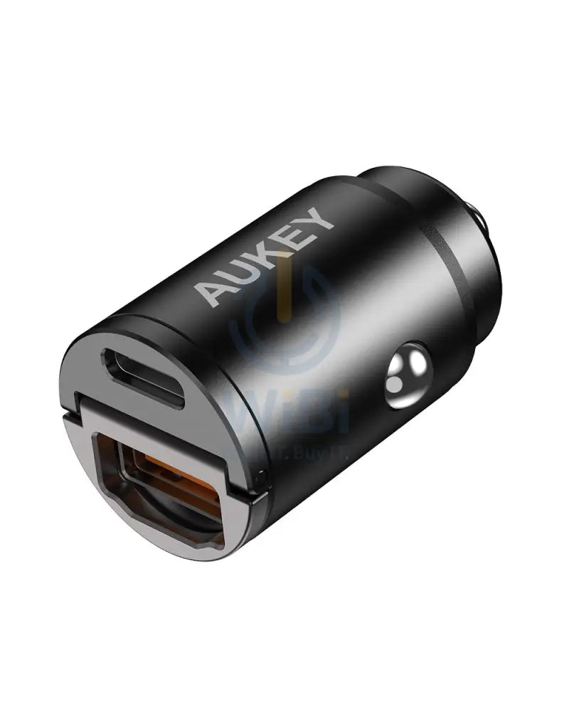Aukey 20W Compact PD Charger + USB-C - Lightning Cable + 30W Car Charger / Black - Bundle Offer Accessories > Cables &