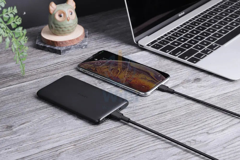 Aukey 20W Compact PD Charger + USB-C - Lightning Cable + 30W Car Charger / Black - Bundle Offer Accessories > Cables &