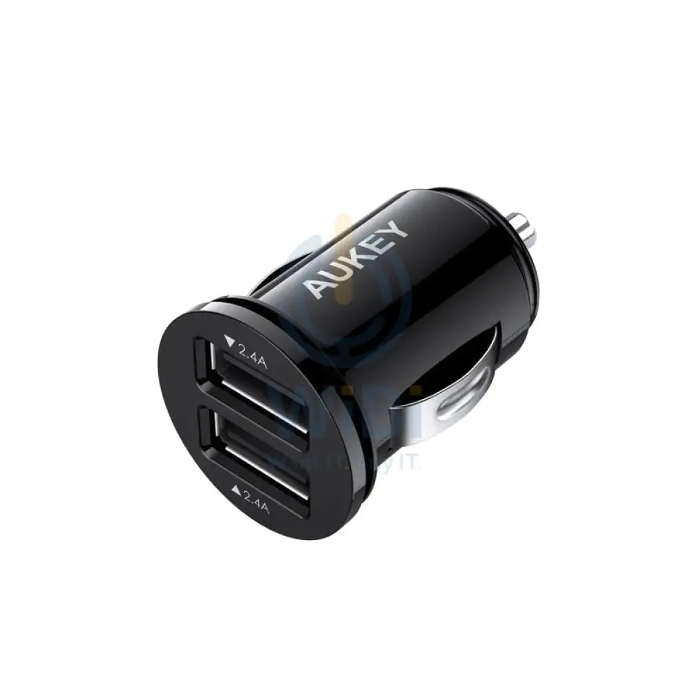AUKEY 24W Duo-port Ultra Small Car Charger - Black Accessories > Power Adapters