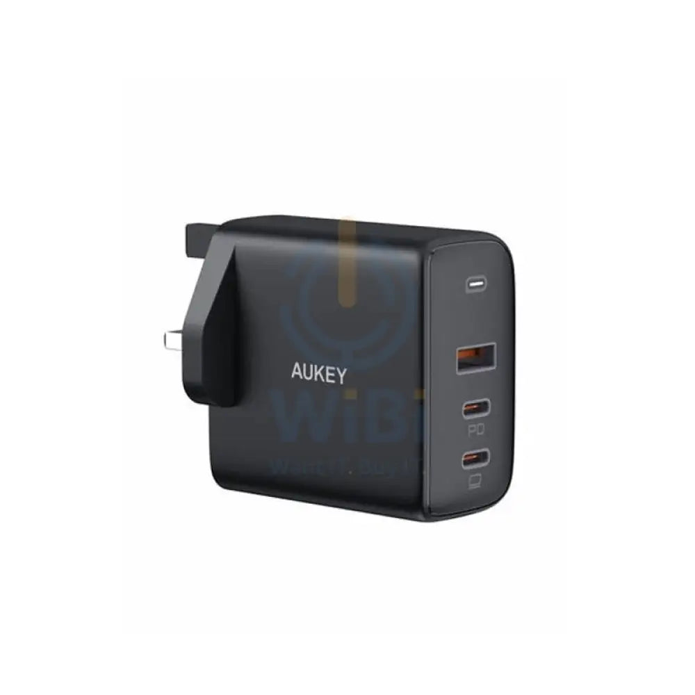 AUKEY 3-Port Wall Charger with GaN - 90W / USB-C / USB-A - Black Accessories > Power Adapters