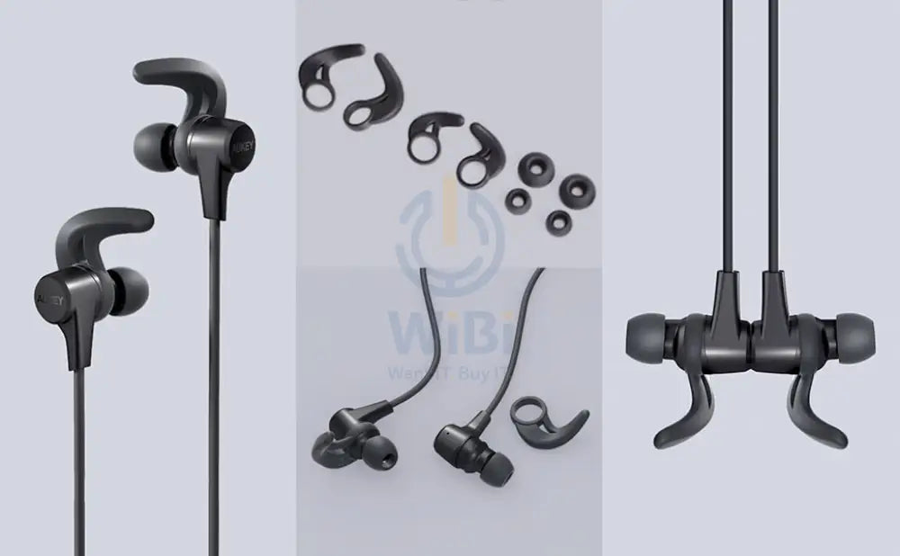 Aukey Bluetooth Earbuds with magnetic Clip - Black Accessories > Audio > Headphones