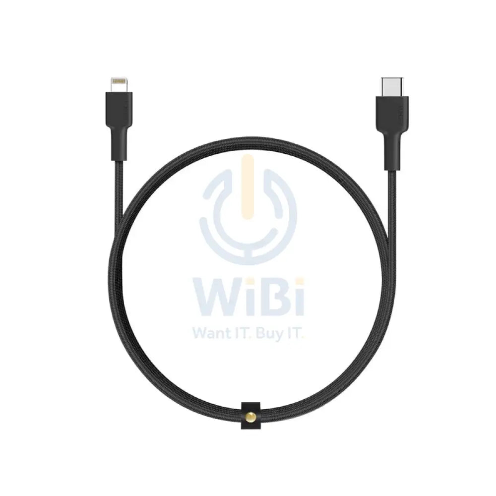 AUKEY Braided Nylon Sync USB-C to Lightning Cable(0.9m) - Black Accessories > Cables & Converters > Cables