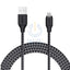 Aukey Braided Nylon USB 2.0 to Micro USB Cable (2m / 6.6ft) - Black Accessories > Cables & Converters > Cables > Offer