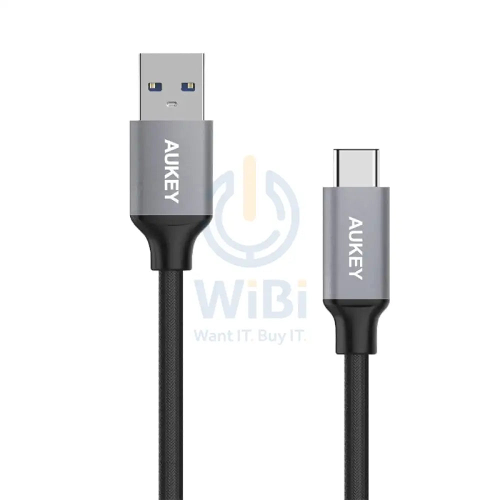 Aukey Braided Nylon USB 3.0 to USB-C Cable (1m / 3.3ft) - Black Accessories > Mobiles & Tablets > Tablets
