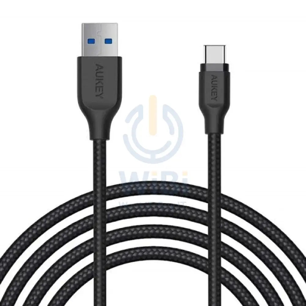 Aukey Braided Nylon USB 3.1 GEN1 to USB-C Cable (2m / 6.6ft) - Black Accessories > Cables & Converters > Cables
