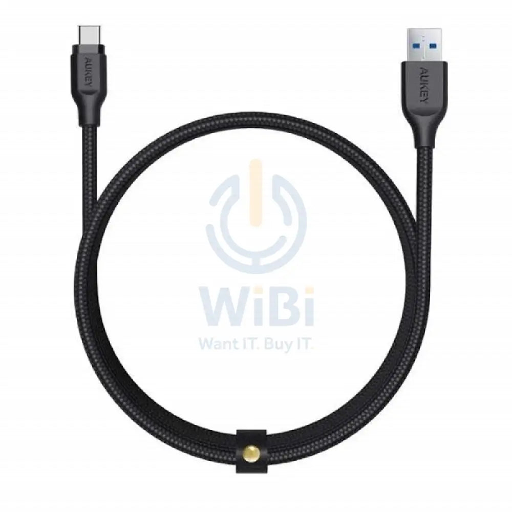 Aukey Braided Nylon USB 3.1 GEN1 to USB-C Cable (2m / 6.6ft) - Black Accessories > Cables & Converters > Cables